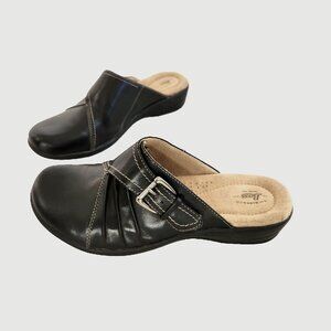 G.H. Bass & Co Ellen Black Leather Mules Women 10M